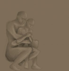Couple holding each other
