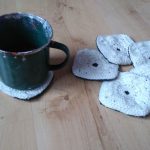 Yellow Coaster with cup